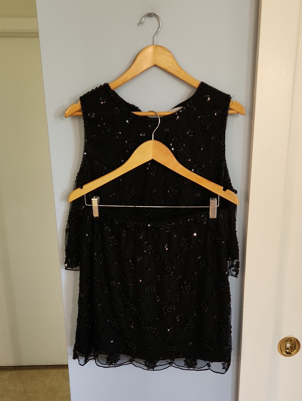 Black 2 Piece Beaded Outfit